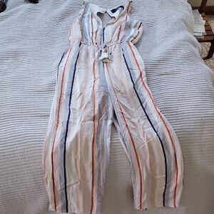 Striped Sleeveless Jumpsuit